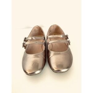 GIRLS DOUBLE  STRAP MARY JANE  IN ROSE GOLD SIZE 1